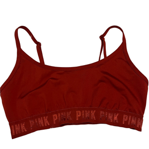 🌼 5/$25 Sale 🌼 Victoria’s Secret PINK Burnt Orange Sports Bra Logo Band Size L